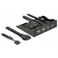 Frontpanel Delock 2x USB 3.0 + 2x USB 2.0 3,5" Black Delock