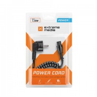 Kabel Zasilający Laptop Miki C5 Spirala 0.5-1.5m Natec Extreme Media Blister