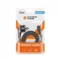 Kabel Zasilający Laptop Miki C5 Spirala 0.6-2.5m Natec Extreme Media Blister