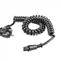 Kabel Zasilający Laptop Miki C5 Spirala 0.6-2.5m Natec Extreme Media Blister