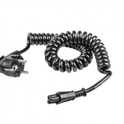 Kabel Zasilający Laptop Miki C5 Spirala 0.6-2.5m Natec Extreme Media Blister