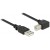 Kabel USB-A(M)->USB-B(M) 2.0 50cm Czarny Kątowy USB-B Delock