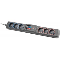 Listwa Zasilająca Natec Extreme Media SP6 Dual 1.5m Czarna 6 Gniazd
