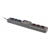 Listwa Zasilająca Natec Extreme Media SP6 Dual 1.5m Czarna 6 Gniazd