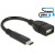 Przedłużacz USB Type-C(M)-Af 2.0 15cm Profilowany Delock