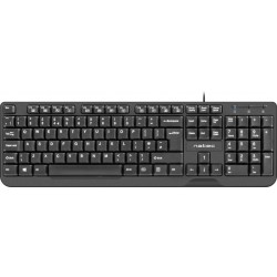 Klawiatura Natec Trout Slim Black Przewodowa