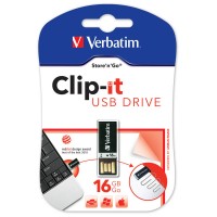 Pendrive Verbatim 16GB Clip-It Czarny USB 2.0