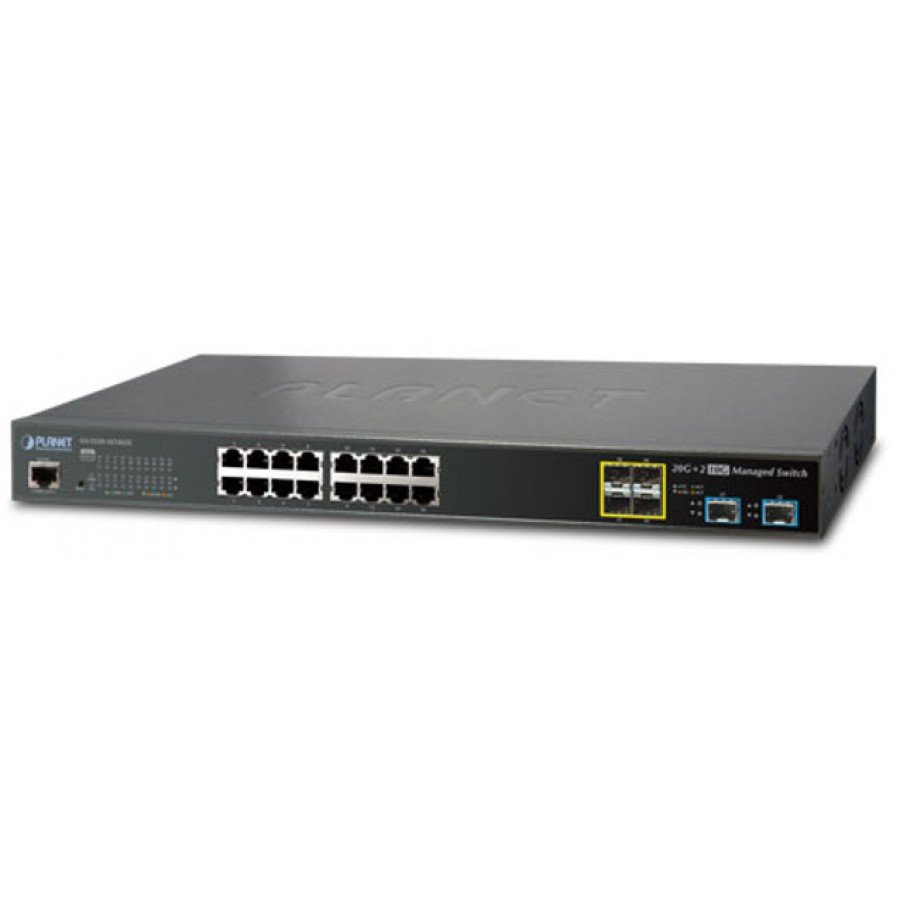 Switch Planet Gs-5220-16t4s2x 16-Port 1000base-T+4port 1000base-X Sfp+2port 10g Sfp Przemysłowy