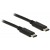 Kabel USB Type-C(M)-USB Type-C(M) 2.0 50cm Black Delock