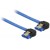Kabel Sata Data III 6Gb/s 70cm Z Zatrzaskami Metalowymi Kątowe Prawo-Prawo Niebieski Delock