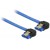Kabel Sata Data III 6Gb/s 20cm Z Zatrzaskami Metalowymi Kątowe Prawo-Prawo Niebieski Delock