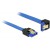 Kabel Sata Data III 6Gb/s 30cm Z Zatrzaskami Metalowymi Kątowe Prosto-Dół Niebieski Delock