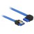 Kabel Sata Data III 6Gb/s 50cm Z Zatrzaskami Metalowymi Kątowe Prawo-Prosto Niebieski Delock