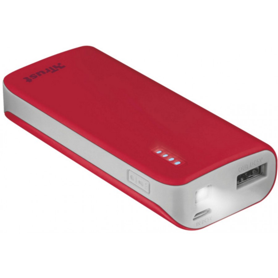 Power Bank Trust Primo Czerwony 4400mAh