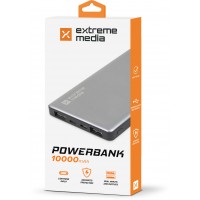 Power Bank Extreme Media 10000mAh Szary+Lightning