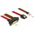 Kabel Sata Data III (6 Gb/s) 22 Pin(F)->Sata 7 Pin(F) + Floppy 4pin(M) 30cm Kątowy Dół 5V Delock