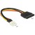Kabel Sata 15pin(M)->Floppy(M) 4pin 15cm Delock