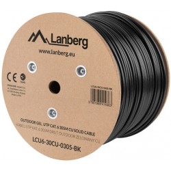 Kabel Lan UTP Kat-6 305m Drut Outdoor Żelowany CU Lanberg