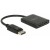 Splitter Video Delock Displayport 1.2->2x HDMI 4k Na Kablu 25cm