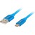 Kabel USB Micro-B(M)->A(M) 2.0 1m Niebieski Premium QC 3.0 Lanberg