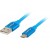 Kabel USB Micro-B(M)->A(M) 2.0 0.5m Niebieski Premium QC 3.0 Lanberg