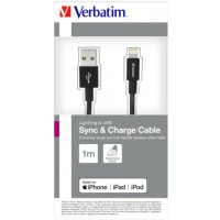 Kabel Lightning(M)->USB-A(M) 1m Czarny Verbatim