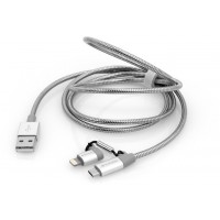 Kabel Lightning + Micro-B Combo 1m Srebrny Verbatim