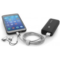 Kabel Lightning + Micro-B + USB-C Combo 1m Srebrny Verbatim