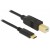 Kabel USB-C(M)->B(M) 2.0 3m Czarny Delock