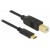 Kabel USB-C(M)->B(M) 2.0 4m Czarny Delock