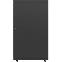 Szafa Instalacyjna Rack Stojąca 19" 27u 800x1000 Czarna Drzwi Szklane Lanberg Flat Pack