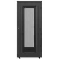 Szafa Instalacyjna Rack Stojąca 19" 37u 800x1000 Czarna Drzwi Perforowane Lcd Lanberg Flat Pack