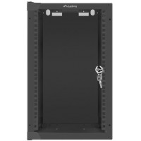 Szafa Instalacyjna Rack Wisząca 10" 9u 280x310 Czarna Lanberg Flat Pack
