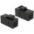 Moduł Keystone Gniazdo RJ45->RJ45 Utp Cat 6 Do Puszki Montażowej Czarny Delock