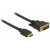 Kabel HDMI(M)->DVI-D(M)(24+1) 2m Czarny Dual Link Pozłacane Styki Delock