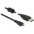 Kabel USB Micro-B(M)->A(M) 2.0 1.5m Czarny Ferryt Delock