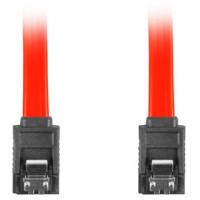 Kabel SATA Data II (3Gb/s) F/F 100cm Z Zatrzaskami Metalowymi Czerwony Lanberg