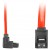 Kabel SATA Data II (3Gb/s) F/F 50cm Z Zatrzaskami Metalowymi Kątowy Czerwony Lanberg