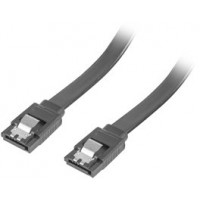 Kabel SATA Data III (6Gb/s) F/F 70cm Z Zatrzaskami Metalowymi Czarny Lanberg