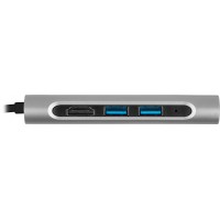 Multi Port Natec Fowler USB-C, 2x USB 3.0, HDMI 4k, RJ45, Type-C, SD, Micro SD