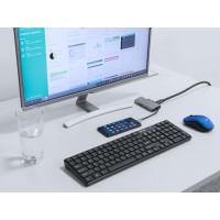 Multi Port Natec Fowler USB-C, 2x USB 3.0, HDMI 4k, RJ45, Type-C, SD, Micro SD