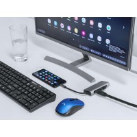 Multi Port Natec Fowler USB-C, 2x USB 3.0, HDMI 4k, RJ45, Type-C, SD, Micro SD