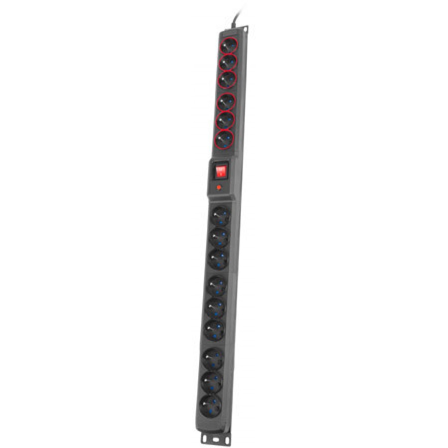 Listwa Zasilająca Rack Pdu 19" Armac Multi M9+6 16A 15x 230V PL 2.5m Czarna