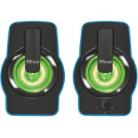 Głośniki Trust Gemi 6W RMS 2.0 Podświetlenie RGB Niebieskie