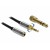 Przedłużacz Audio Minijack 3.5mm M/F 3 Pin + Przejściówka Nakręcana Jack 6.35mm 1m Czarny Delock
