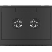 Szafa Instalacyjna Rack Wisząca 19" 9u 570x450 Szybki Montaż Czarna Lanberg Flat Pack