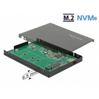 Obudowa SSD Zewnętrzna Delock M.2 NVMe USB Type-C 3.1 Gen 2 Czarny Slim