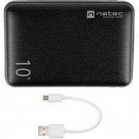 Power Bank Natec Extreme Media Trevi Compact 10000mAh 2x USB-A + 1x USB-C Czarny