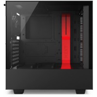 Obudowa Nzxt H500i Midi Tower Z Oknem Bez Zasilacza Czarno-Czerwona