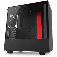 Obudowa Nzxt H500i Midi Tower Z Oknem Bez Zasilacza Czarno-Czerwona